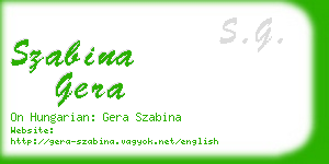 szabina gera business card